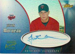 Justin Morneau autographed baseball card (Minnesota Twins, FT) 2002 Just  Minors #23 Rookie