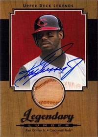 Ken Griffey Jr. Autographed 1999 SPX Winning Materials Card #JR