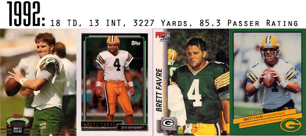 The Epic Story of Brett Favre's Streak Told Through Football Cards