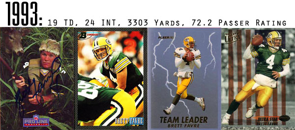 1993 Brett Favre Fleer Team Leader 1 of 5 