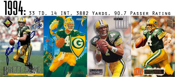 The Epic Story of Brett Favre's Streak Told Through Football Cards