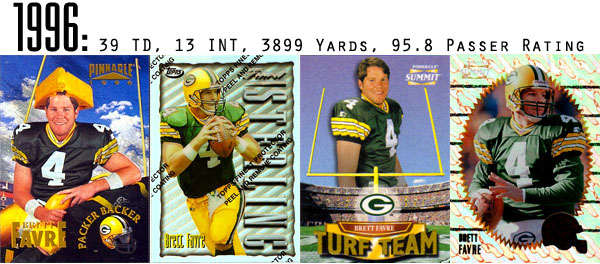 The Epic Story of Brett Favre's Streak Told Through Football Cards