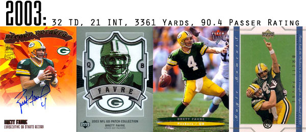 The Epic Story of Brett Favre's Streak Told Through Football Cards