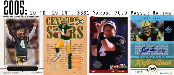 The Epic Story of Brett Favre's Streak Told Through Football Cards