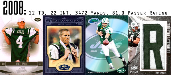 The Epic Story of Brett Favre's Streak Told Through Football Cards