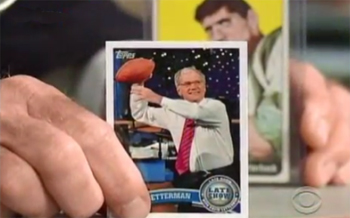 Joe Namath Talks Topps and His Rookie Card on David Letterman 1