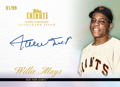 1985 Topps Collectors' Series Willie Mays Autographed Card PSA