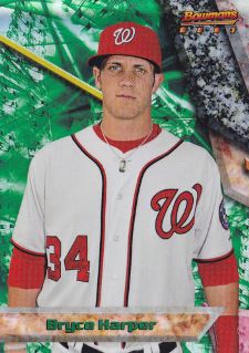 Bryce Harper Card 2011 Bowman Chrome Throwback #BCT10