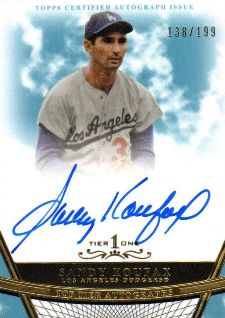 2011 Topps Update #US140 Sandy Koufax Legend Variation Cognac