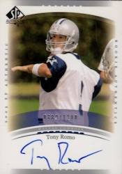 Tony Romo 2003 Upper Deck Sweet Spot Rookie #143 423/675, NMT-MT