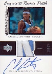 Carmelo Anthony Denver Nuggets Autographed 2003-04 Topps Series 1 #223 Beckett Fanatics Witnessed Authenticated Rookie Card