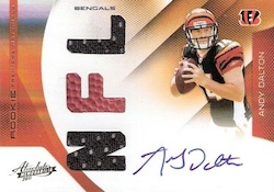 Andy Dalton 2013 Panini Black Bengals Gold On Card Auto #d 10/10