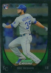 ERIC HOSMER 2008 RAZOR BASEBALL DRAFT ROUND 1 CARD 3 ROOKIE KANSAS CITY  ROYALS