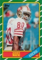 1986 Topps #161 JERRY RICE Rookie Card San Francisco 49ers REPRINT -  Football Card at 's Sports Collectibles Store