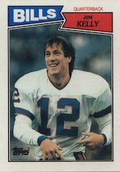 Jim Kelly HOF 02 Autographed 1987 Topps Rookie Card (PSA Auto Grade