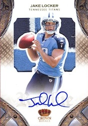 JAKE LOCKER 2011 Topps Rookie Prime Jersey Patch Card #HRPJL (x