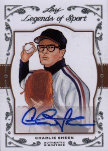 Charlie Sheen Rick Vaughn Major League Cleveland Indians Signed Autograph  Custom Framed Baseball Shadow Box with Movie Poster Suede Matted VAUGHN  Name