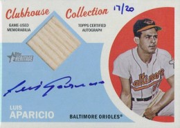 2012 Topps Heritage Clubhouse Collection Autograph Relics Luis Aparicio