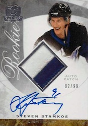 FRAMED STEVEN STAMKOS AUTOGRAPHED TAMPA BAY LIGHTNING JERSEY UPPER