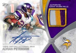 2012 Topps Football Prolific Playmakers Autograph Patch Card 2012 Topps Football Cards 2