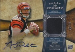 Andy Dalton 2013 Panini Black Bengals Gold On Card Auto #d 10/10