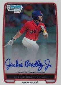 2012 Bowman Chrome Prospect BCP66 AUTO JACKIE BRADLEY JR Rookie