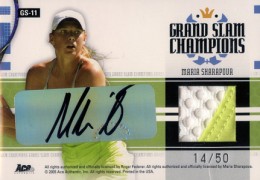 maria slam grand sharapova federer champions roger ace authentic signature dual 2005 series cards