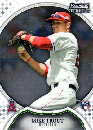 2011 Bowman Draft Gold #101 Mike Trout Rookie Card BGS BCCG 9 Near Mint+