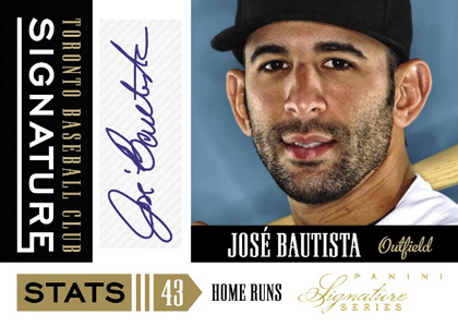 2012 Panini Signature Series - JOSE BAUTISTA - Autograph - TORONTO