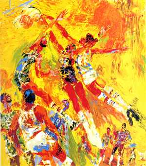 Leroy Neiman Tom Brady painting