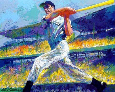 15 Amazing LeRoy Neiman Sports Paintings To Marvel And Admire   Joe DiMaggio 