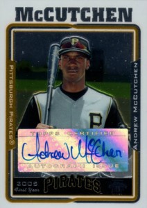 ANDREW McCUTCHEN 2014 PANINI DIRTY GAME USED JERSEY AUTO 107/149 SIGNED CARD