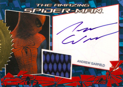 Amazing Spider-Man Autographs - 2012 Rittenhouse Amazing Spider-Man Autographed Costume Andrew Garfield as Spider-Man Trading Cards