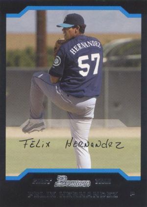 2004 Just Feature Prev Autograph #12 Felix Hernandez Signed Rookie