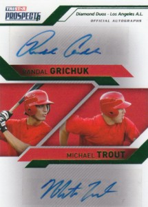 PSA 7 2009 MIKE TROUT/RANDAL newest GRICHUK TRISTAR RC CARD #81