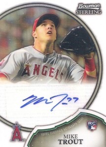 At Auction: 2011 Bowman Sterling Autographs *Gold* Refractor #19 Mike Trout  auto Rookie card (13/50).