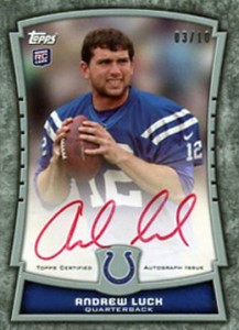 2012 Topps Football #140 Andrew Luck Rookie Card