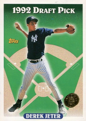 Derek Jeter Rookie Gold Leaf Rookie Foil 1996 Leaf #211, HOF