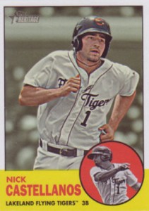 2012 Topps Heritage Minor League Baseball 18 Nick Castellanos Variation 2012 Topps Heritage Minor League Baseball Variation Short Prints 17