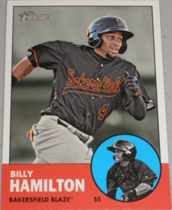 2012 Topps Heritage Minor League Baseball Billy Hamilton Variation 2012 Topps Heritage Minor League Baseball Variation Short Prints 10