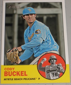 2012 Topps Heritage Minor League Baseball Cody Buckel 2012 Topps Heritage Minor League Baseball Variation Short Prints 21