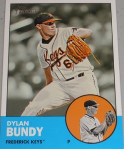 2012 Topps Heritage Minor League Baseball Dylan Bundy Variation 2012 Topps Heritage Minor League Baseball Variation Short Prints 3