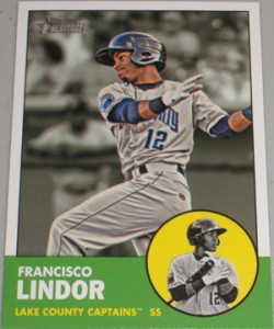 2012 Topps Heritage Minor League Baseball Francisco Lindor Variation 2012 Topps Heritage Minor League Baseball Variation Short Prints 9