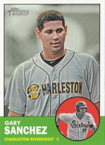 2012 Topps Heritage Minor League Baseball Gary Sanchez 2012 Topps Heritage Minor League Baseball Variation Short Prints 16