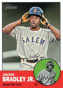 2012 Topps Heritage Minor League Baseball Jackie Bradley Jr Variation 2012 Topps Heritage Minor League Baseball Variation Short Prints 20
