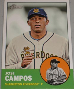 2012 Topps Heritage Minor League Baseball Jose Campos 2012 Topps Heritage Minor League Baseball Variation Short Prints 22