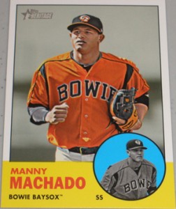 2012 Topps Heritage Minor League Baseball Manny Machado Variation 2012 Topps Heritage Minor League Baseball Variation Short Prints 8