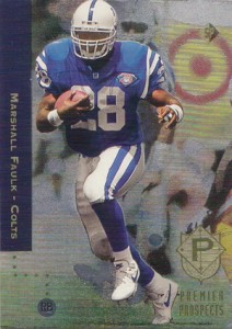 Vtg 90's Pro Cut Marshall Faulk Indianapolis Colts 28 NFL 