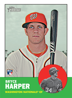 Bryce Harper Rookie 2012 Topps Update #US299, Nationals, MVP