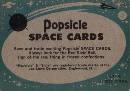 1963 Topps Astronauts Popsicle Back